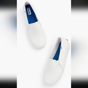 Keds Classic White Canvas Slip-Ons Nwot